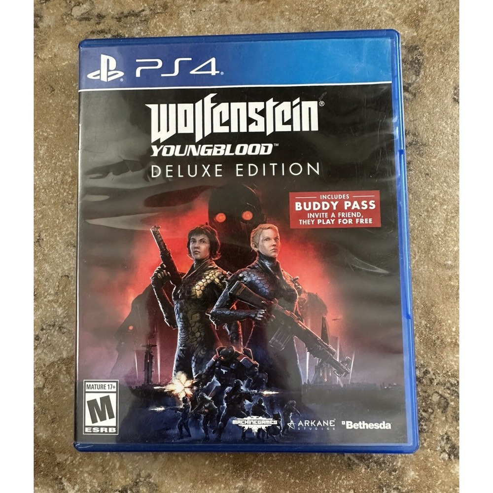 Wolfenstein: Youngblood Deluxe Ed. Sony Playstation 4 PS4 Game  With Manuel